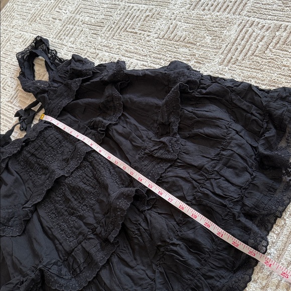 NWT Free People Tiered And True Ruffle Romper Black - Picture 11 of 11
